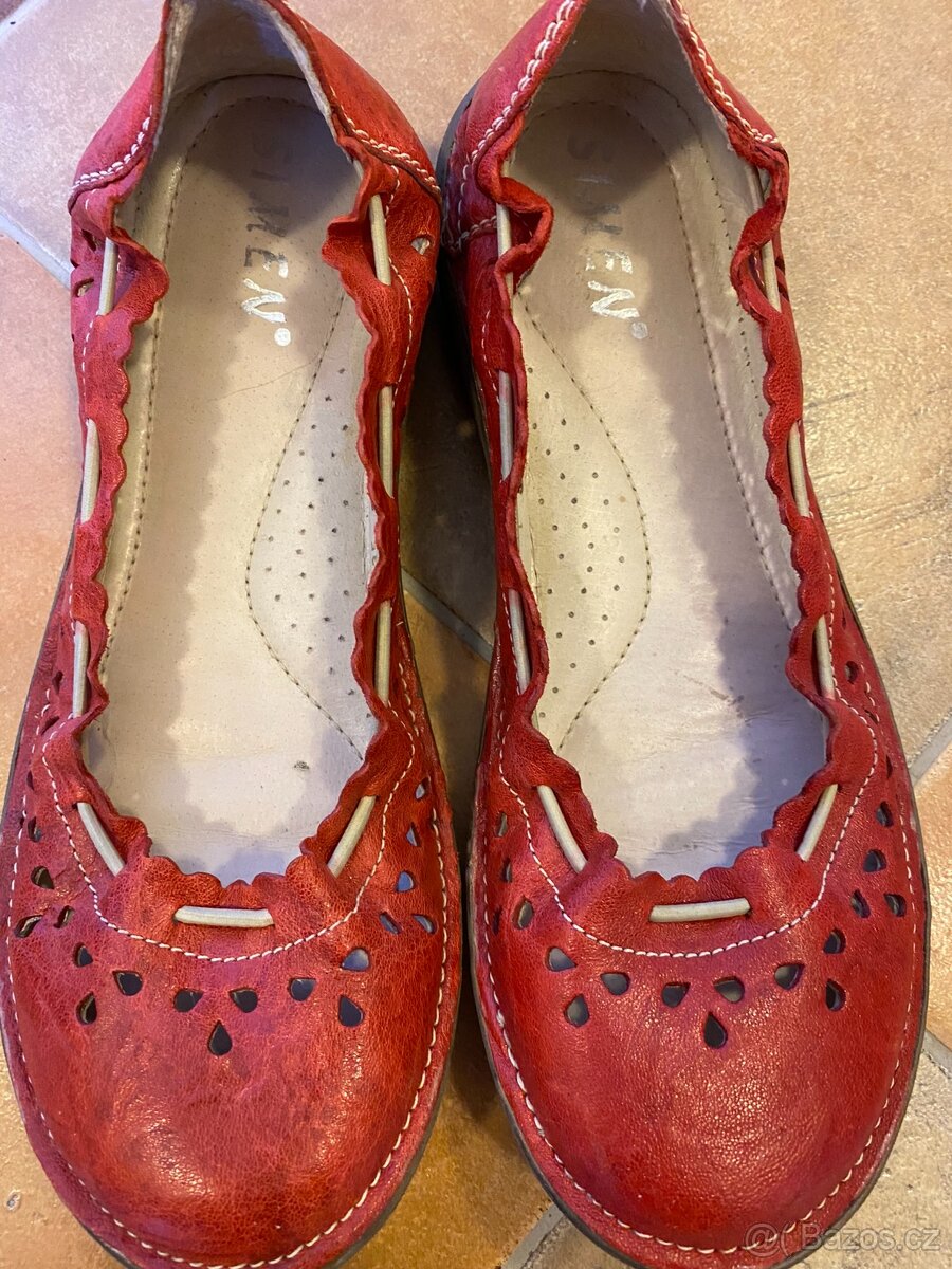 Dámské kožené baleríny – Simen - 7