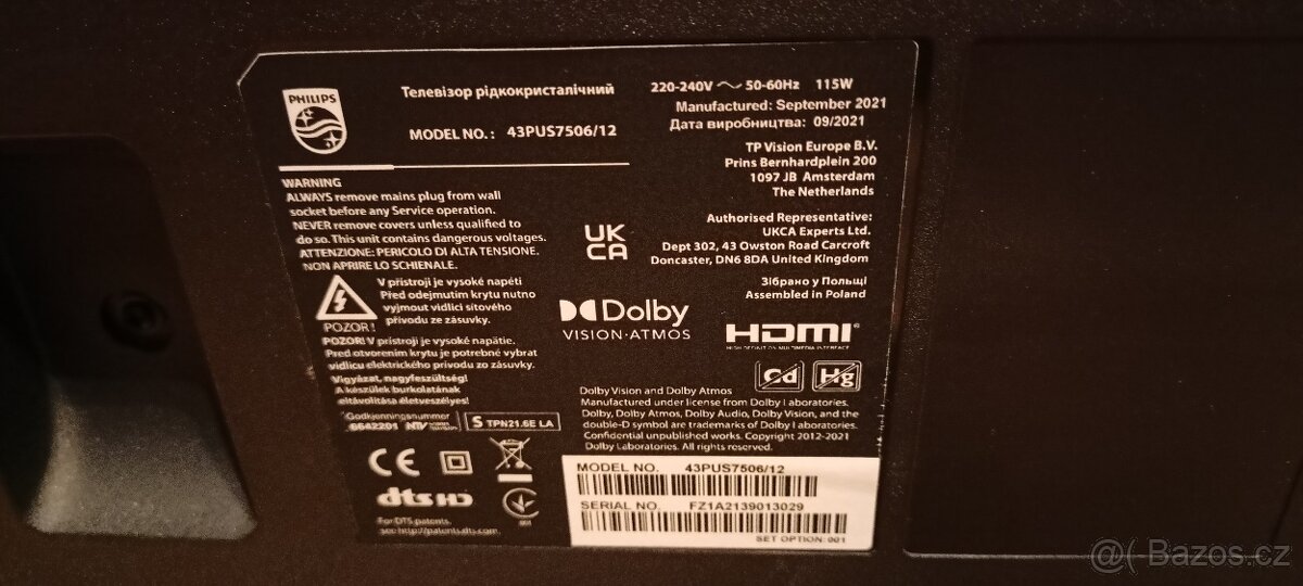TV Philips Led Smart 4K 43 palců 109 cm - 7