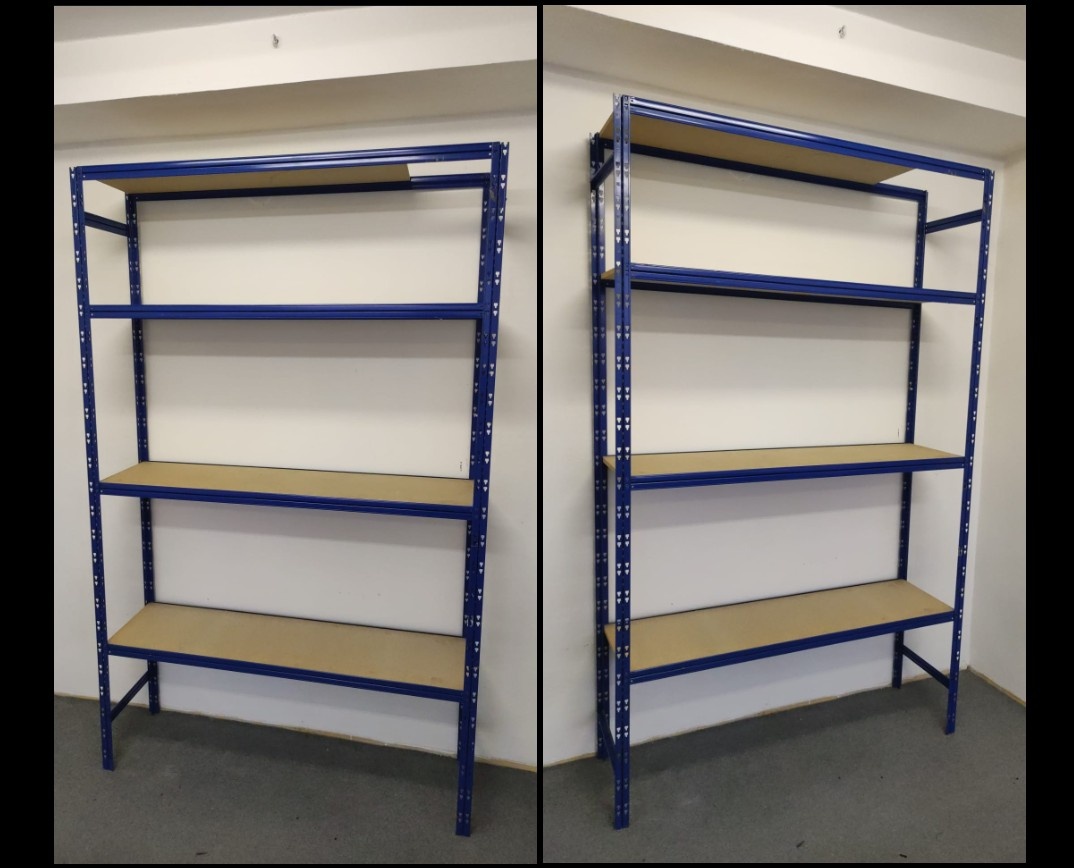 4-Policový regál 120x60 - výška 250 cm - 220 kg/polici - 7