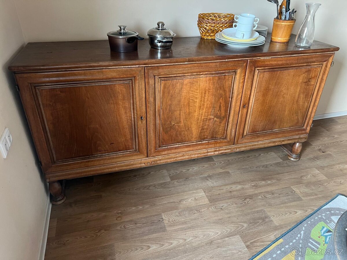 Příborník /bufet starožitný masiv dub - 7