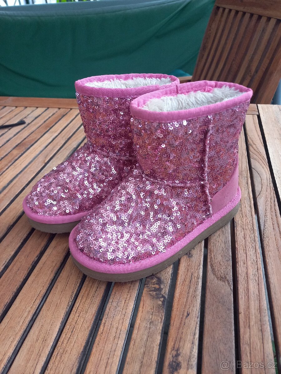 Dívčí botky s kožíškem podzim i zima vel.30 - 7