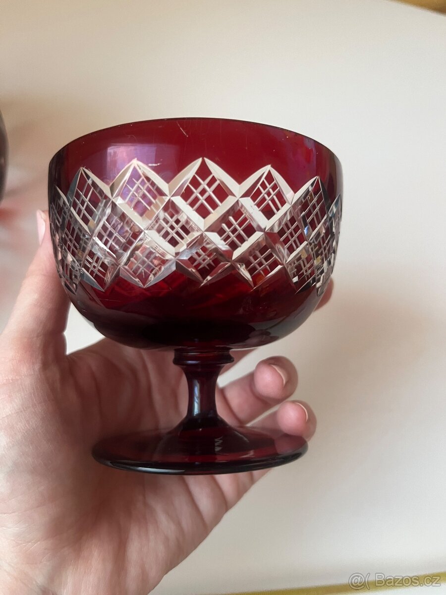 Červený pohár / miska / sklenice na šampaňské - 7