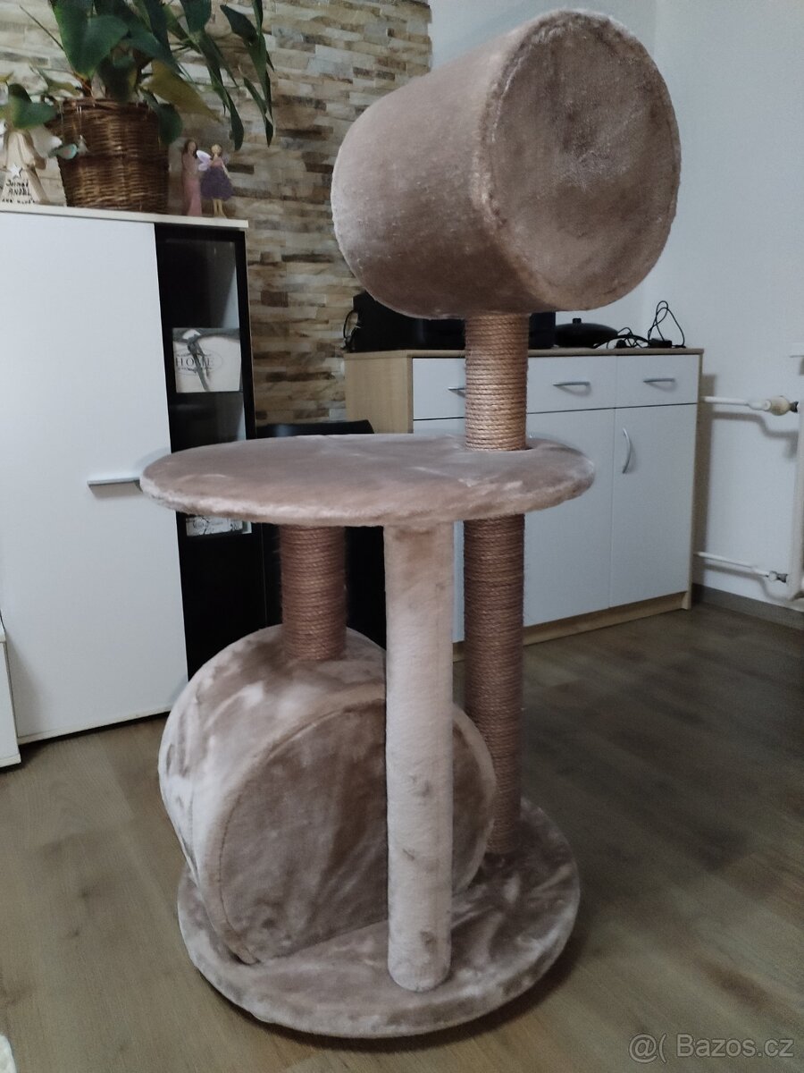 Růžový pelíšek škrabadlo pro kočičku zánovní - 7