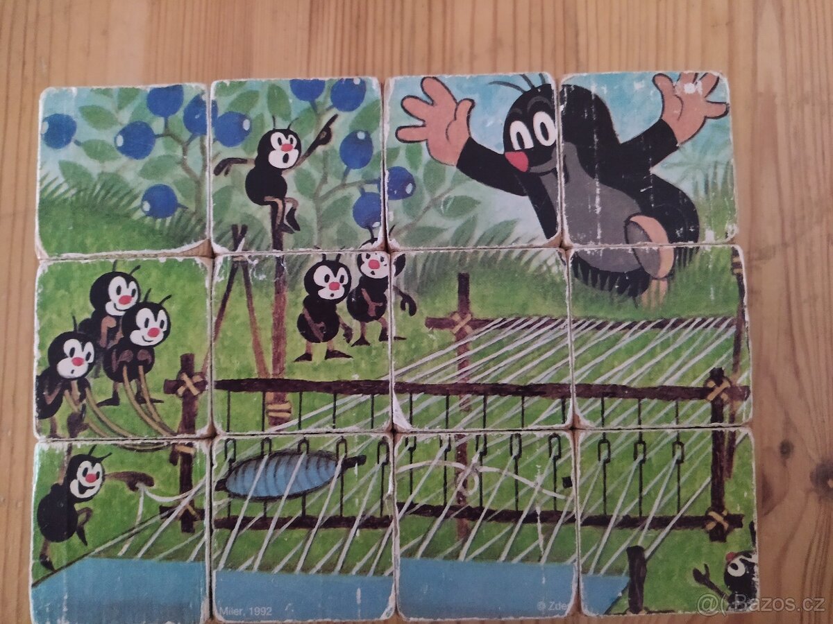 Staré dřevěné kostky Krtka - 7