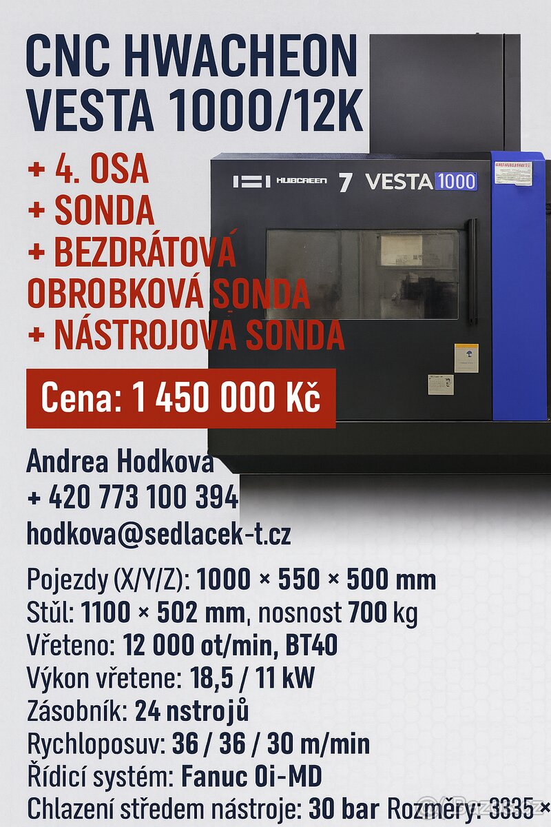 CNC Hwacheon VESTA 1000/12K - 7