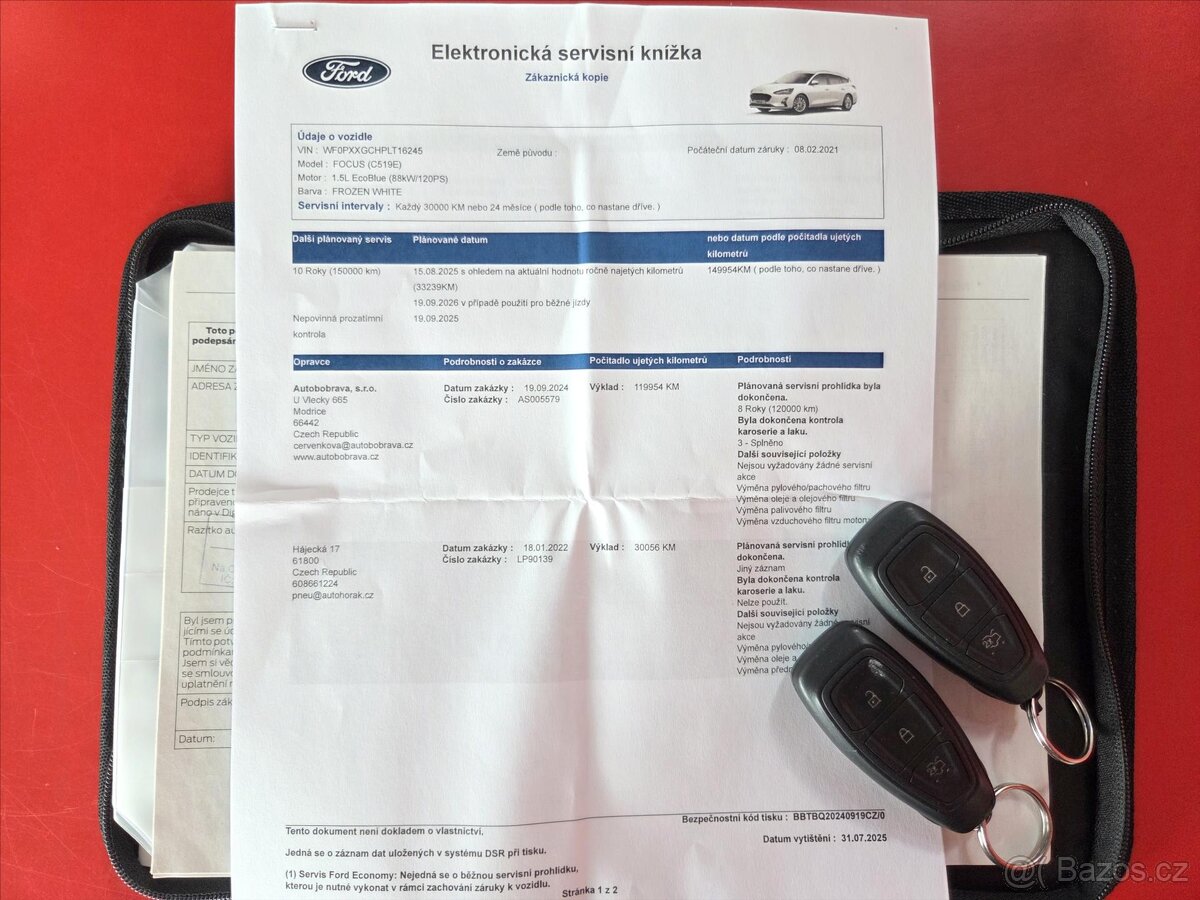 Ford Focus 1,5 EcoBlue 88kW 8A/T Titanium ČR 1.maj 16V 8A/T - 7