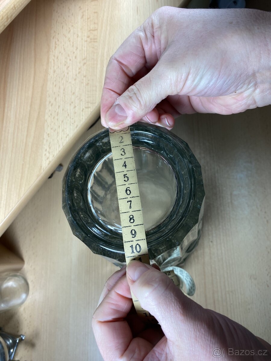 Velká skleněná váza Bohemia motiv růže - 7