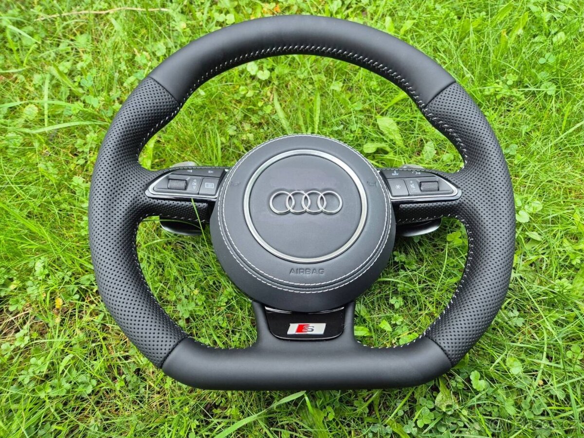 -AUDI VOLANT KOŽENÝ MULTIFUNKCNY ZKOSENY - 7