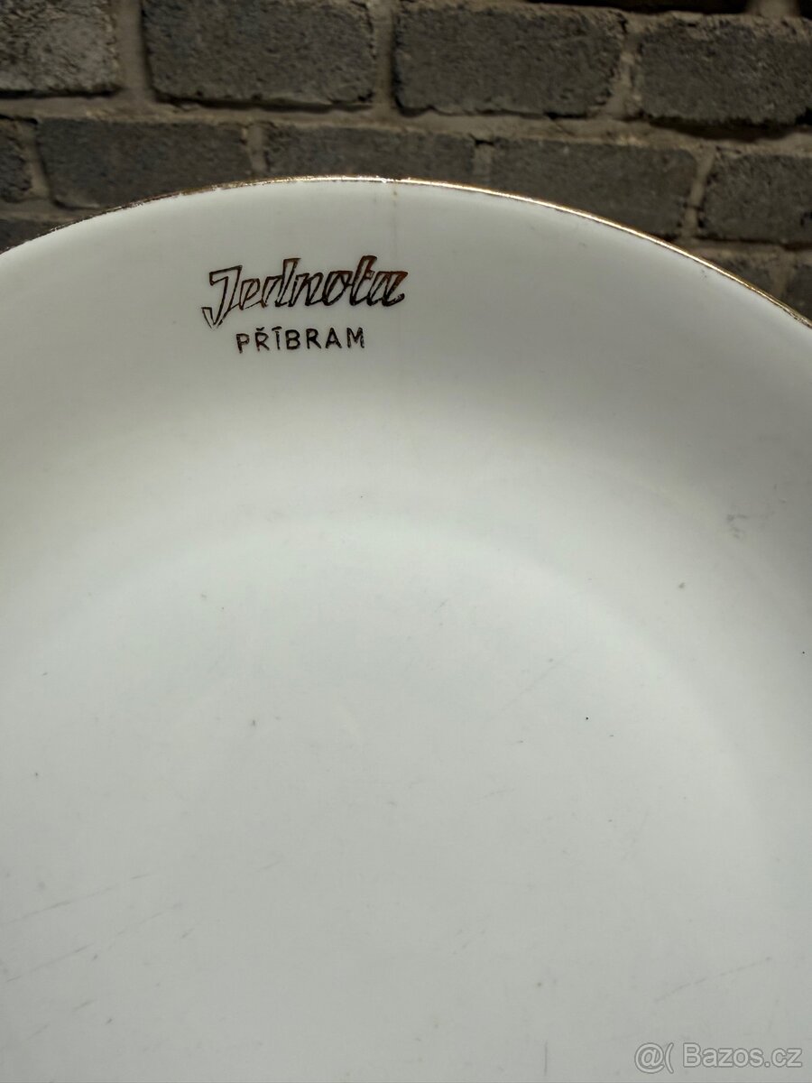 🩵 Sada porcelánových talířů JEDNOTA – 8 ks 🩵 - 7