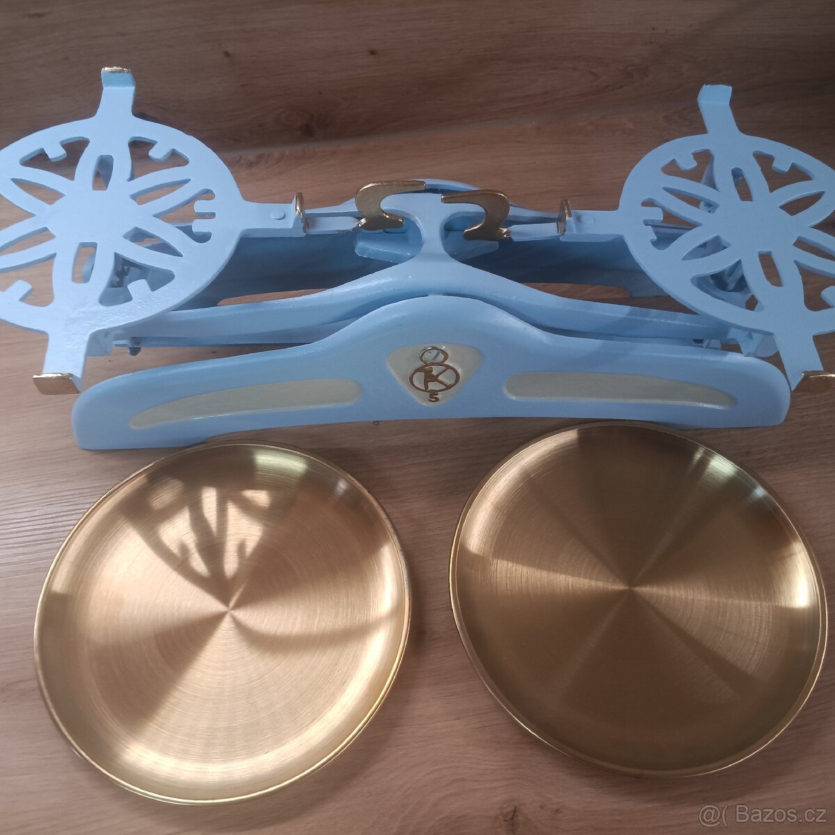 Staré kuchyňské váhy modré - 7