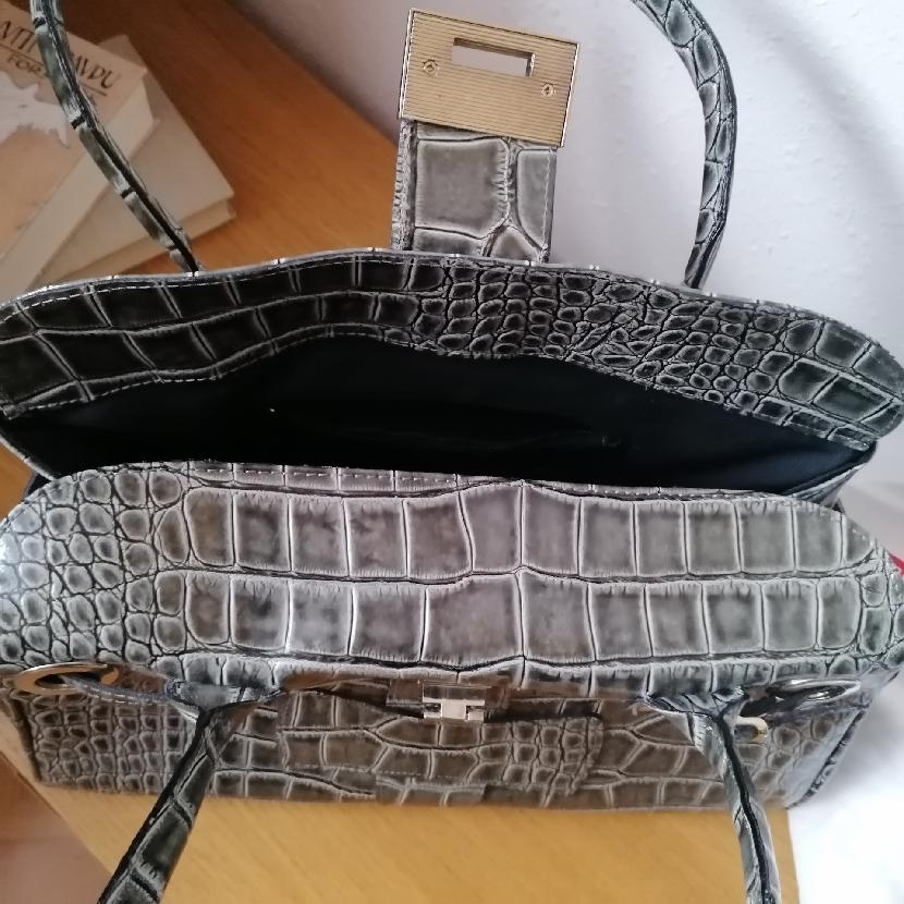 Italská kabelka šedá - 7