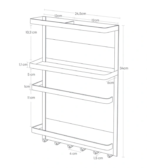 Magnetický organizér Yamazaki Tower 2745 - 7