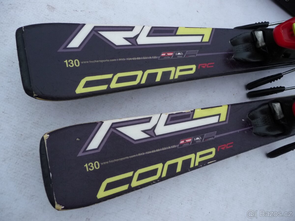 283. Lyže FISCHER - 130 cm + boty SALOMON 37 eu - set - 7