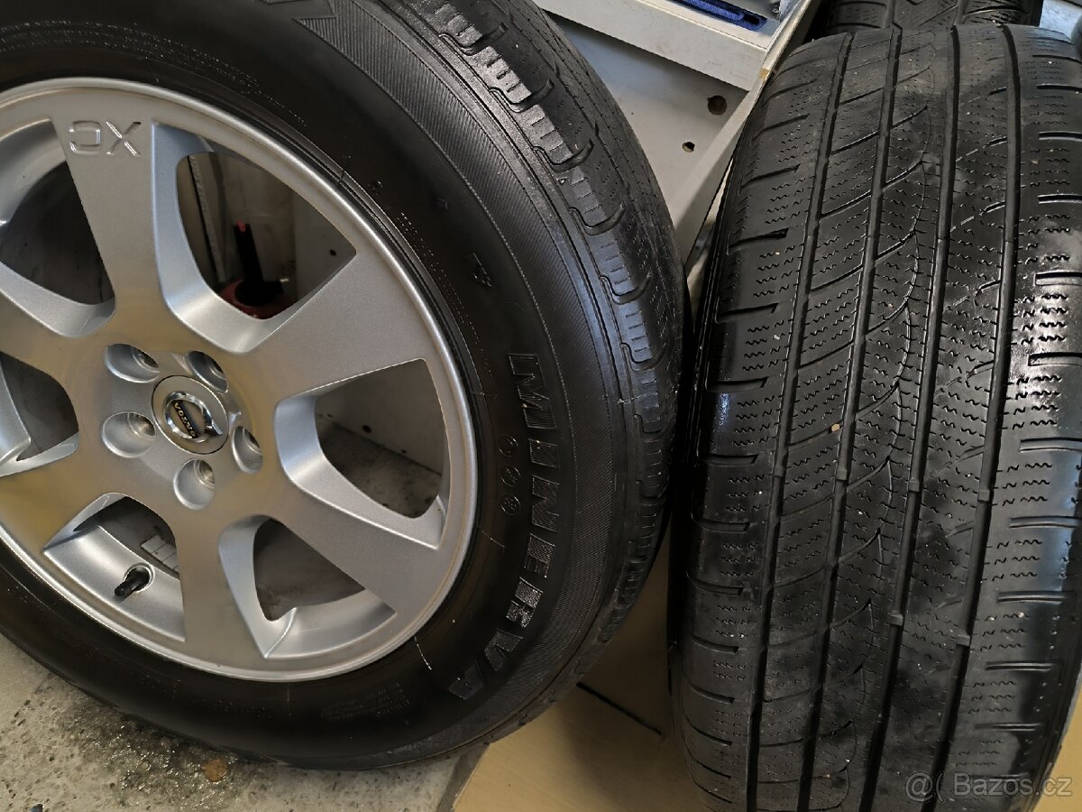 Alu kola Volvo XC60 5x108 r17 Originál,pneu zimní 6mm235/65 - 7