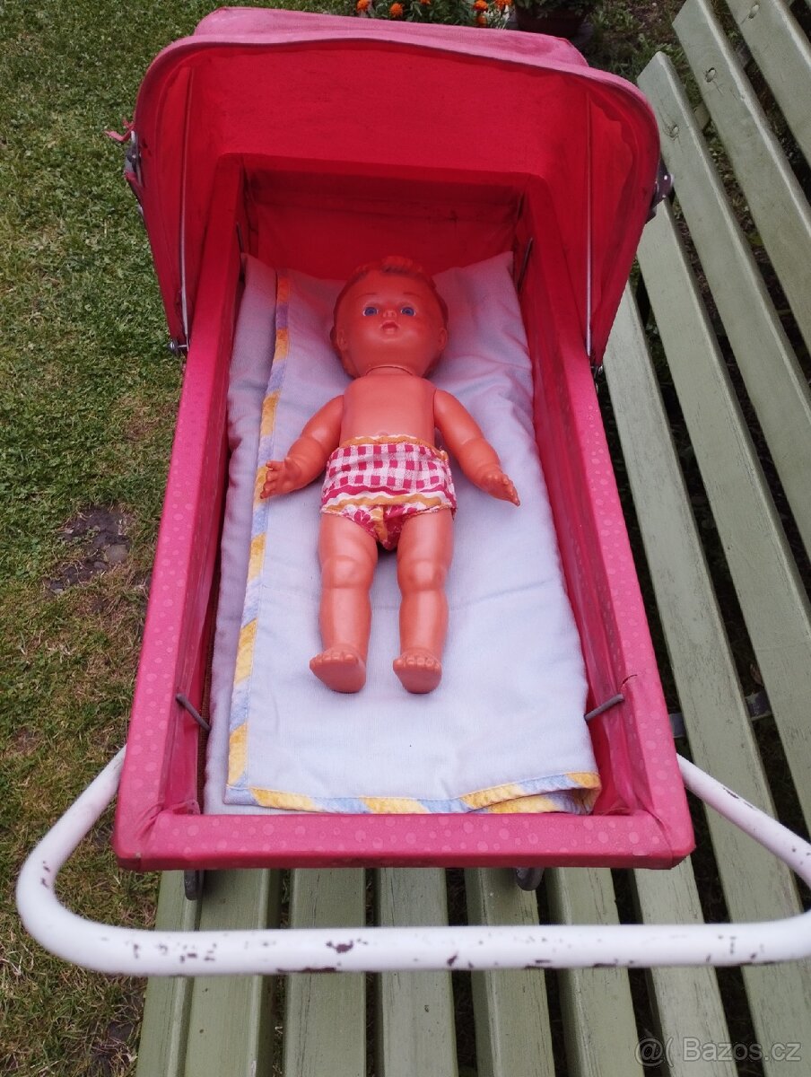 Retro kočárek cca 80 let - 7