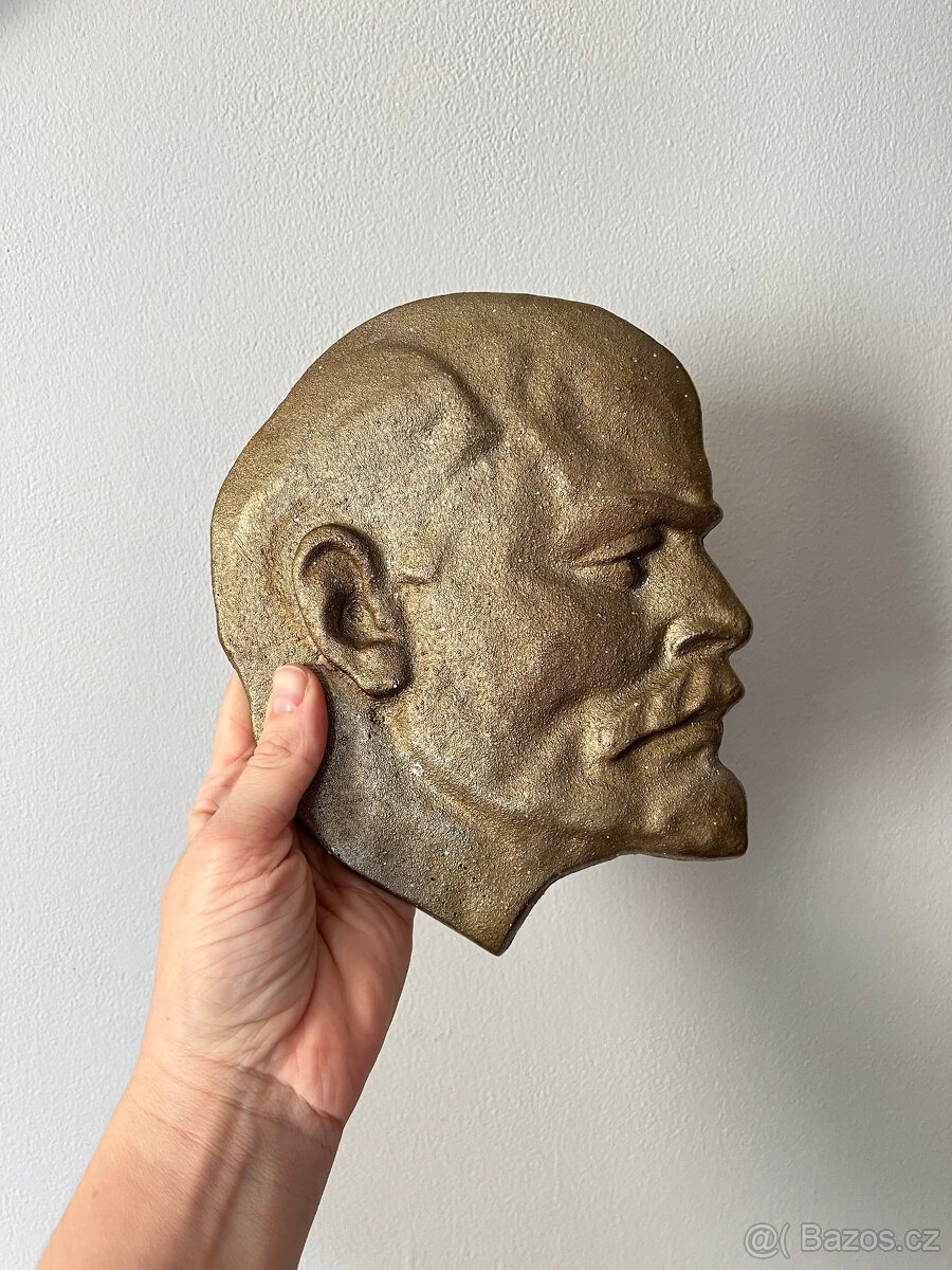 V. I. Lenin Kovová retro plastika na zavěšení 20 cm - 7