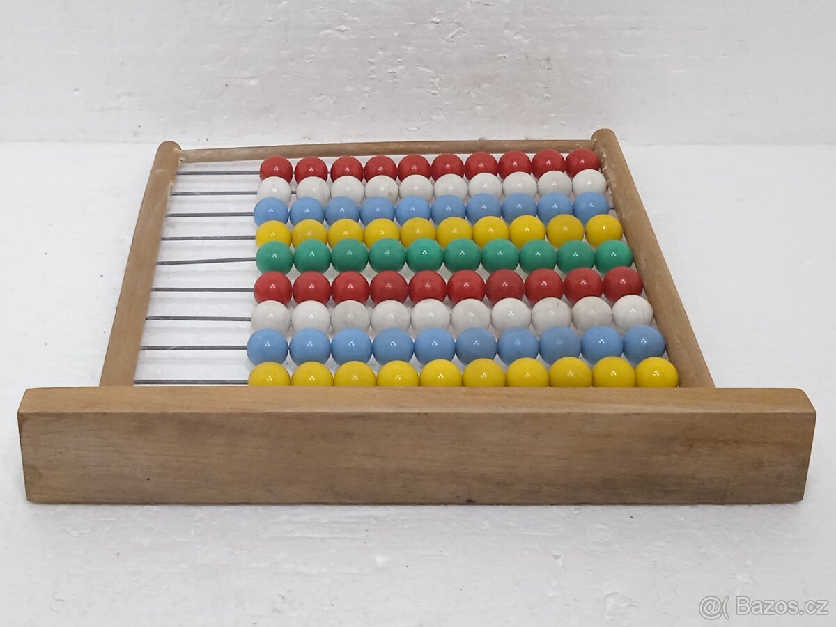 Retro dřevěné dětské počítadlo ČSSR - 7