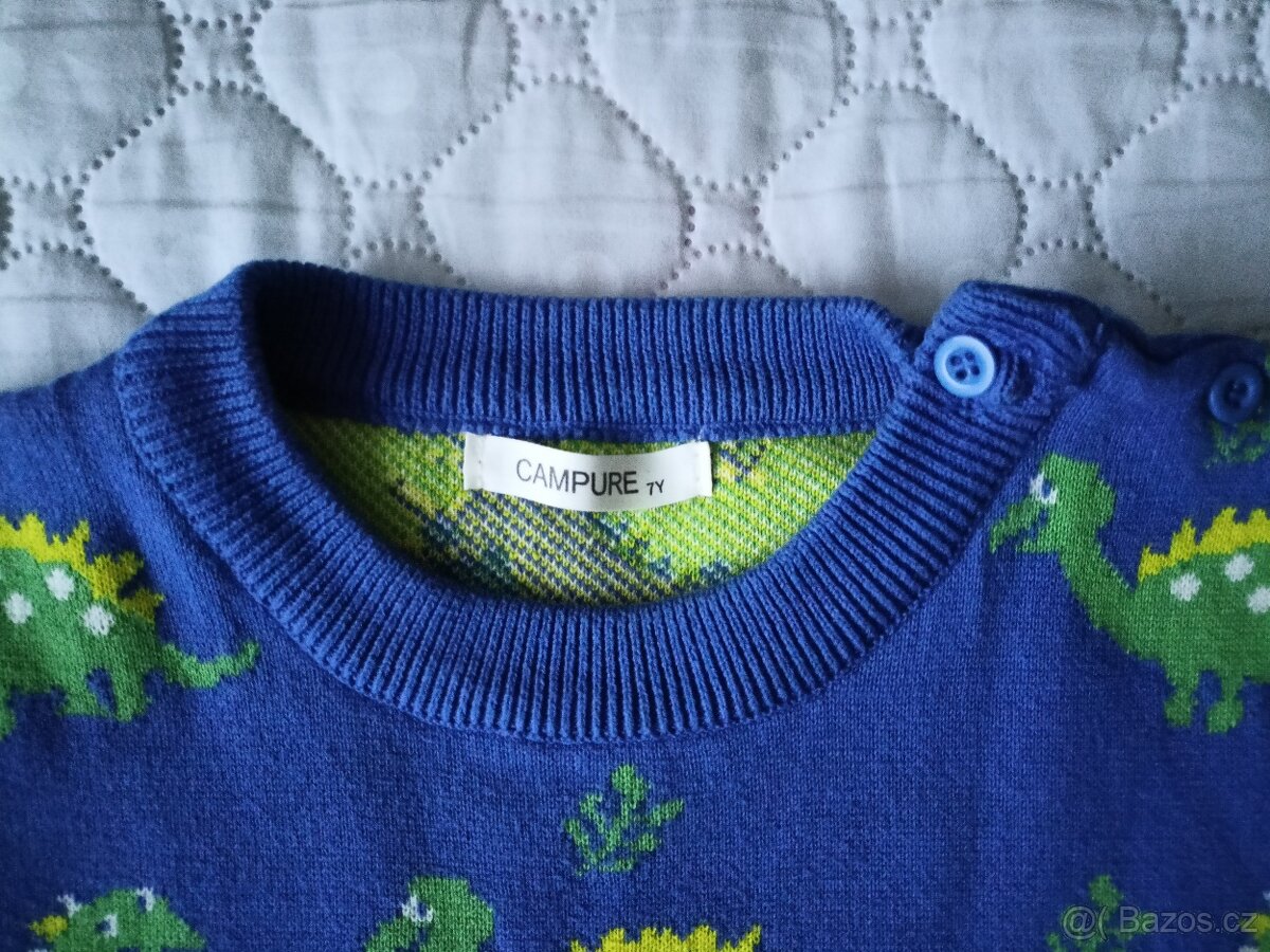 Dětský Dino svetr top stav, vel.128 - 7