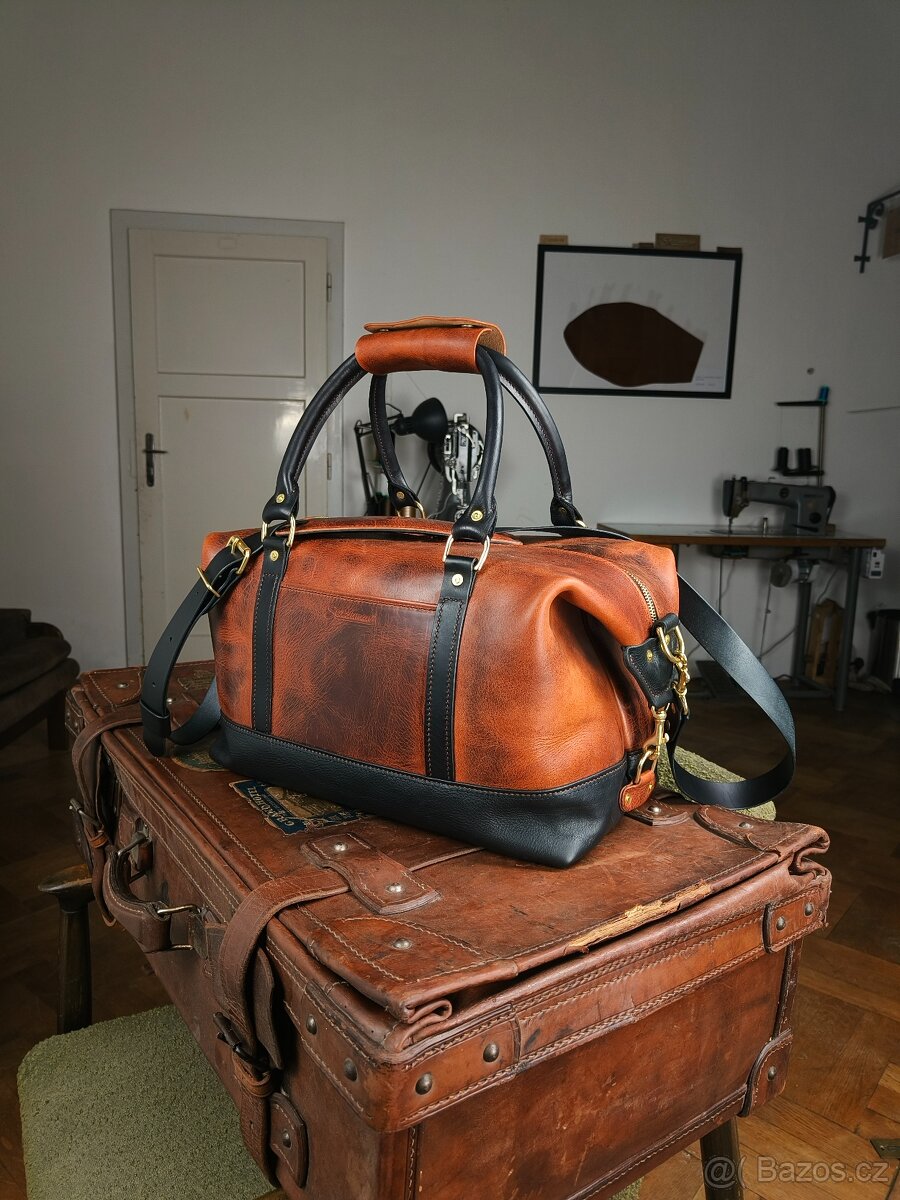 Kožená cestovní taška " duffle bag" - 7