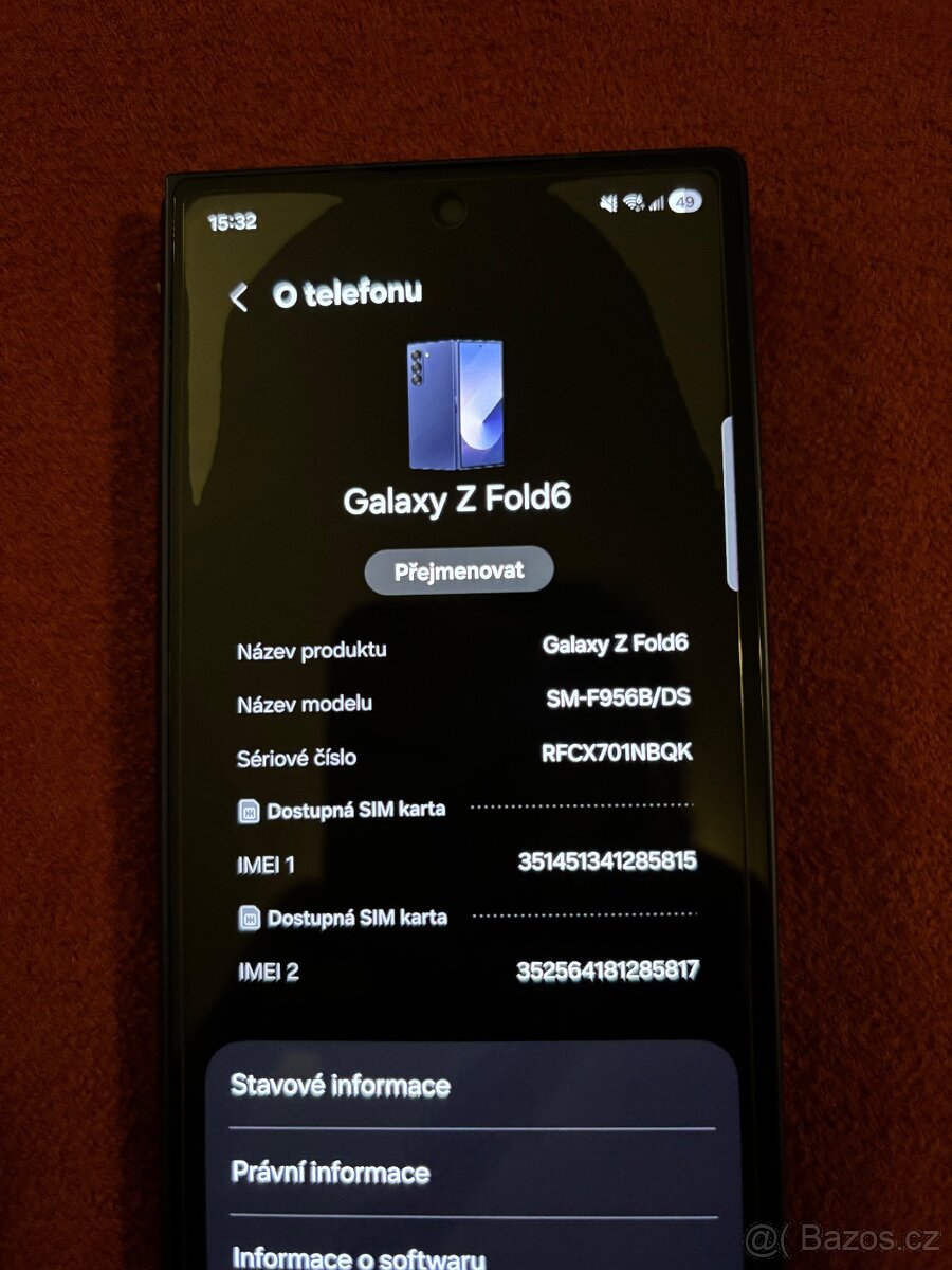 Prodám Samsung Galaxy Z Fold6 12/256 GB, - 7