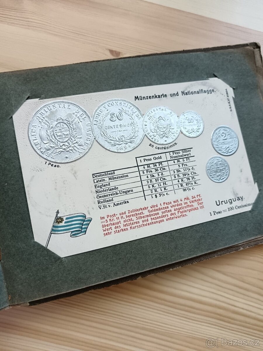 Peníze všech Zemí světa 37 Pohlednic s Mincemi z celého svět - 7