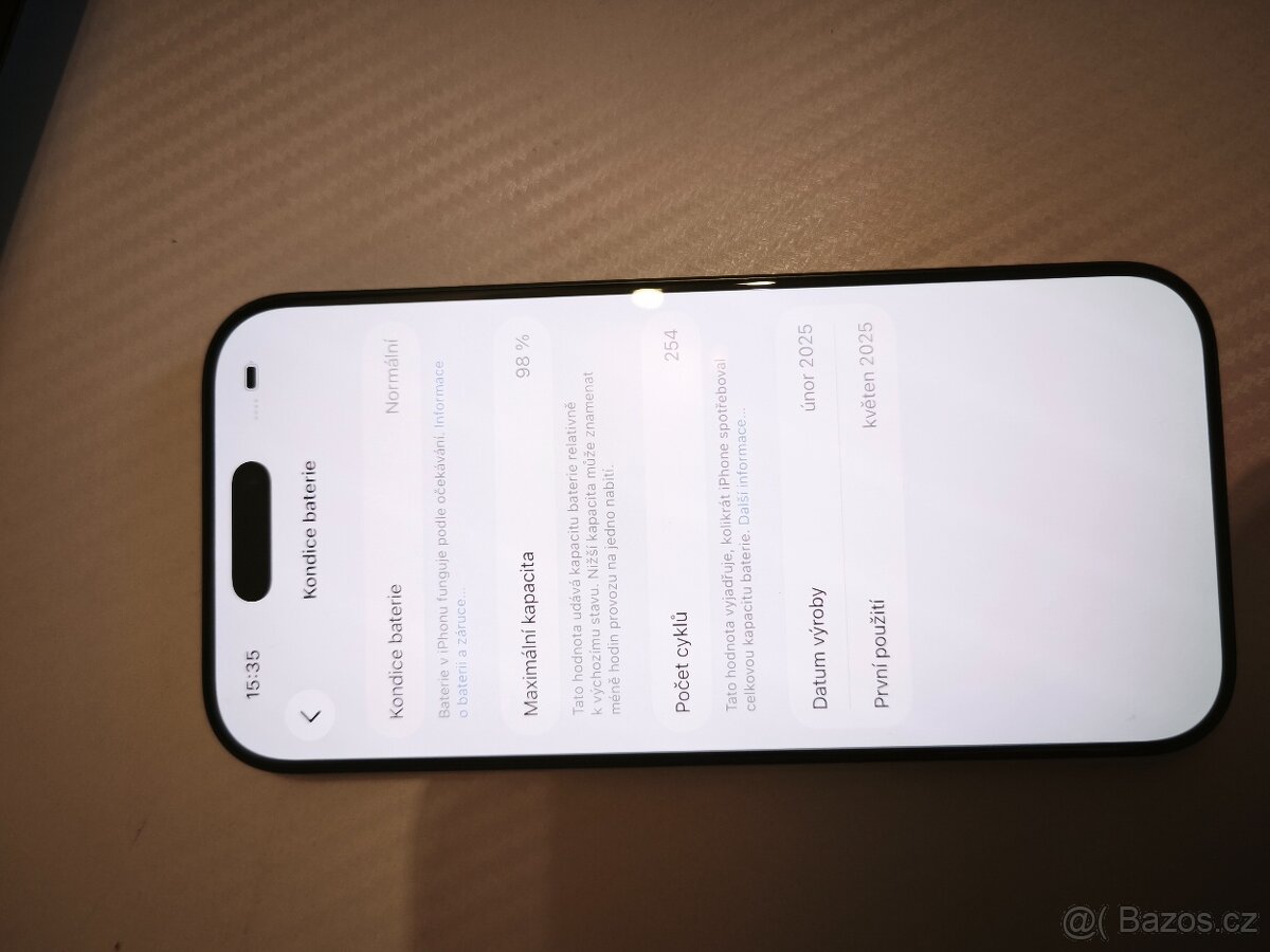 Apple iPhone 16 pro 256GB 98% baterie . BLACK. - 7