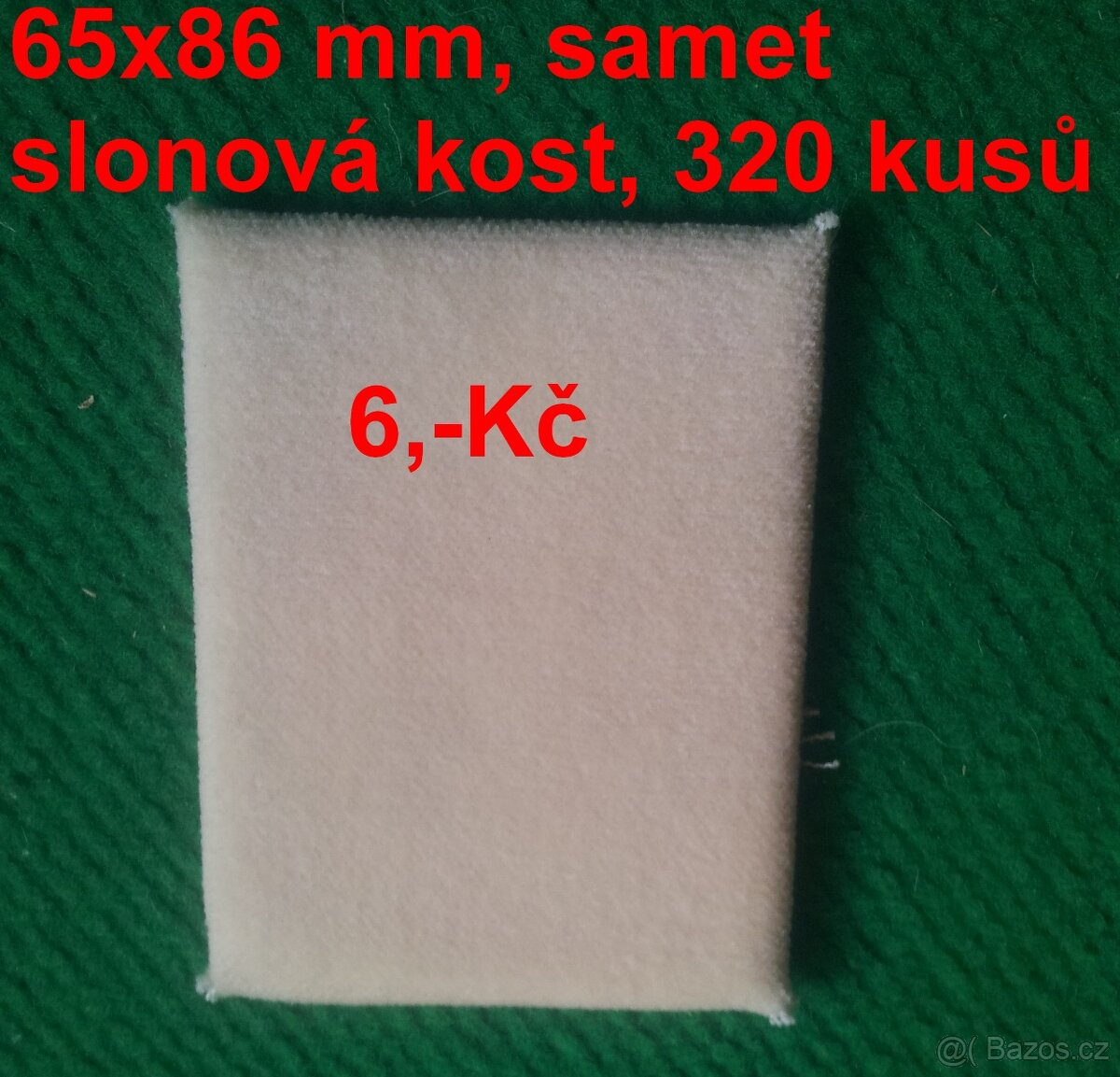 Sametové bižuterní karty, kartičky na odznaky - 7