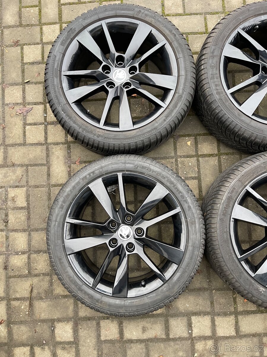 ORIGINÁL Alu Škoda TRIUS R17, 5x112 - TOP STAV, ZIMNÍ - 7