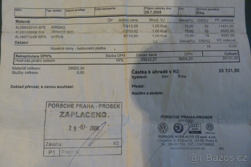 AUDI Q7 2006-, řídící jednotka airbagu - 7