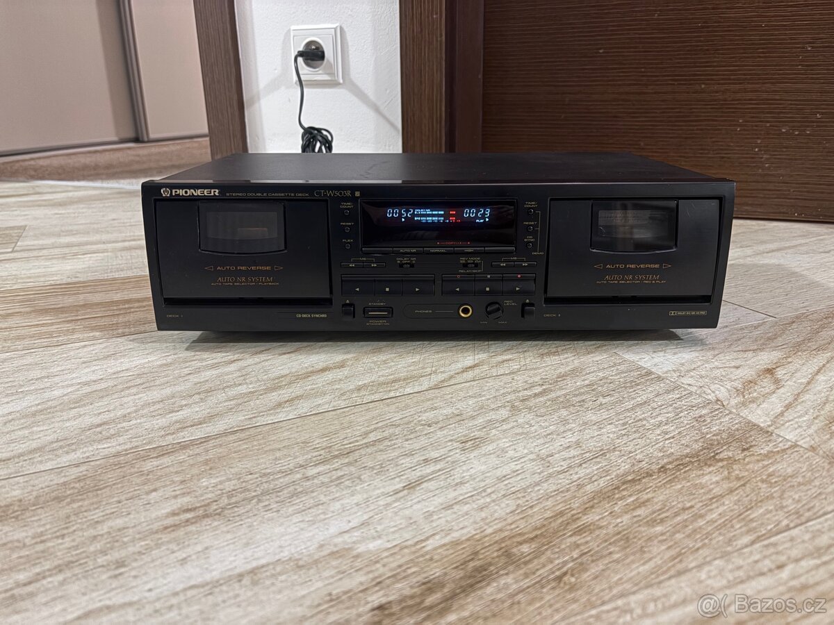 Pioneer CT-W503R stereo double cassette deck s Dolby B,C - 7
