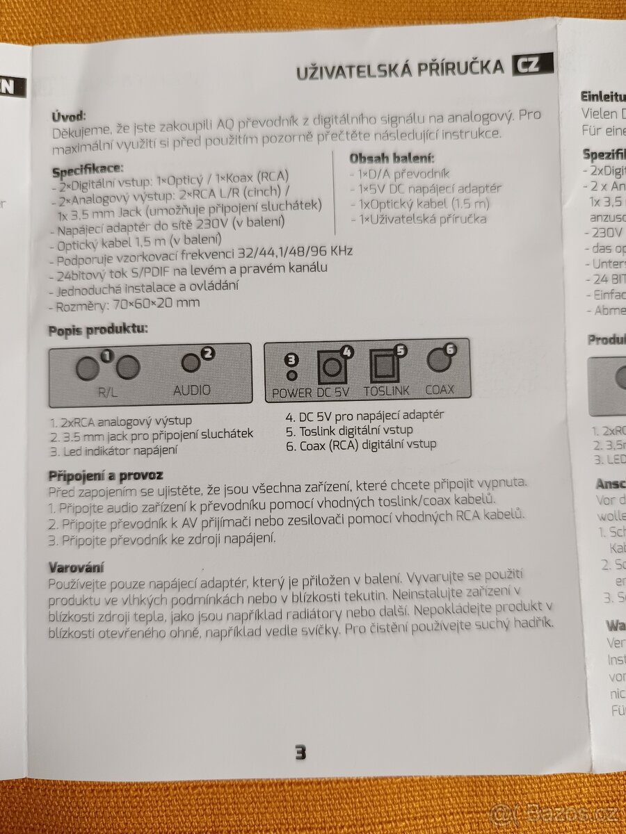AQ AC01DA - převodník digitálního signálu na analogový - 7