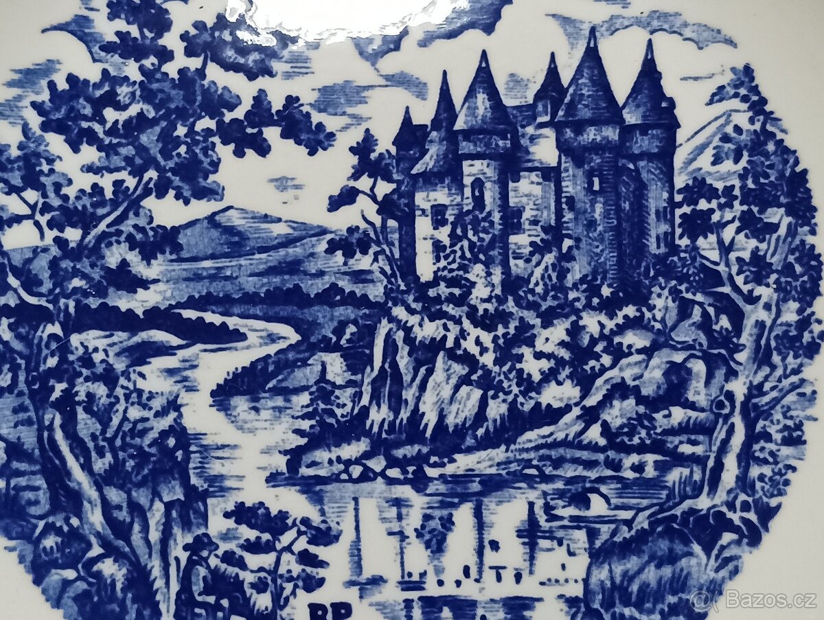 STARÝ PYROBLAN PORCELÁNOVÝ TALÍŘ BRITISH PETROLEUM FRANCE - 7