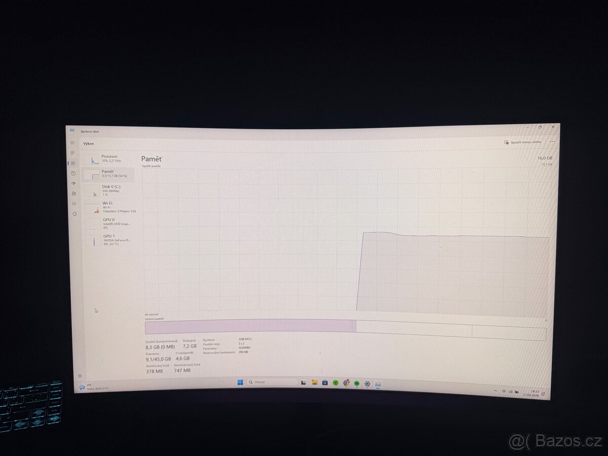 Prodám herní notebook MSI Thin 15 B12UCX. - 7
