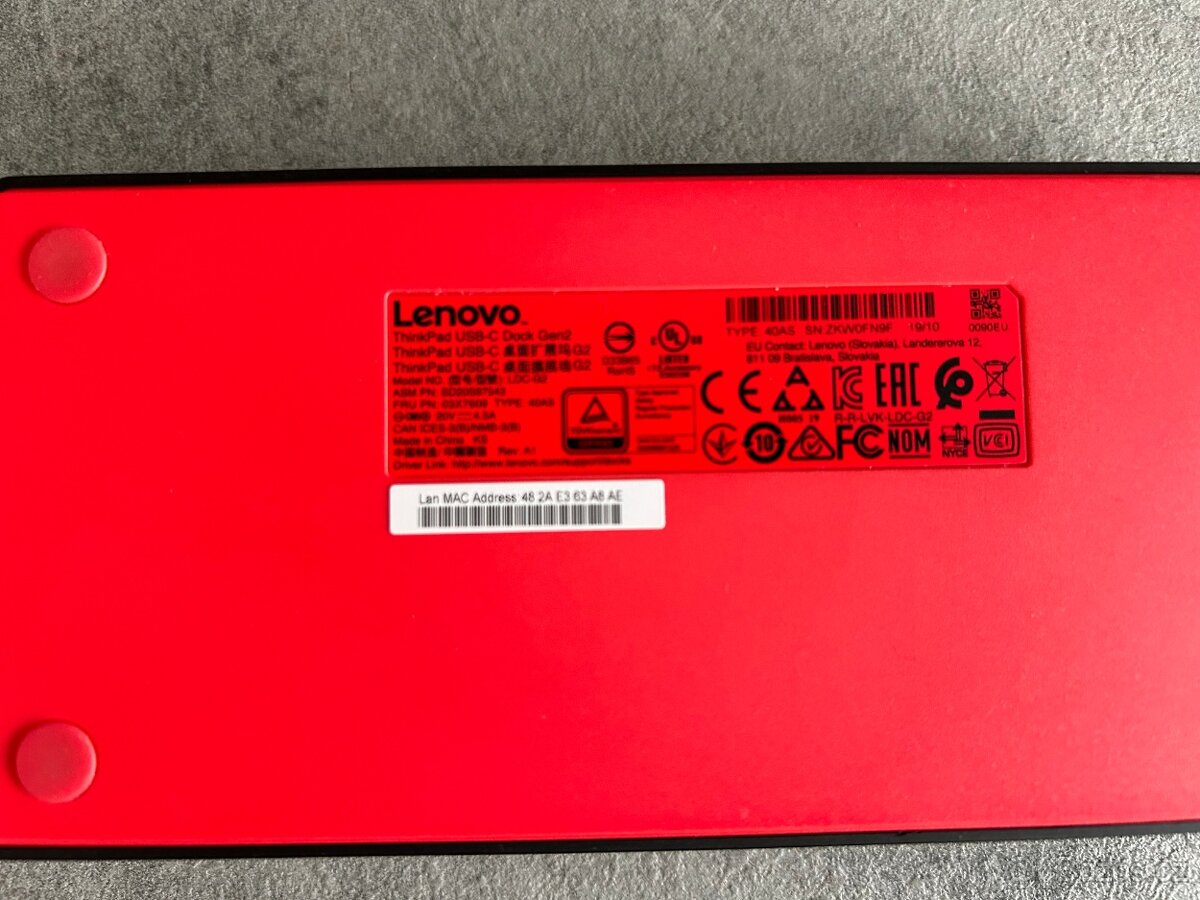 Lenovo ThinkPad USB-C Dock Gen2, typ 40AS + zdroj 90W. - 7