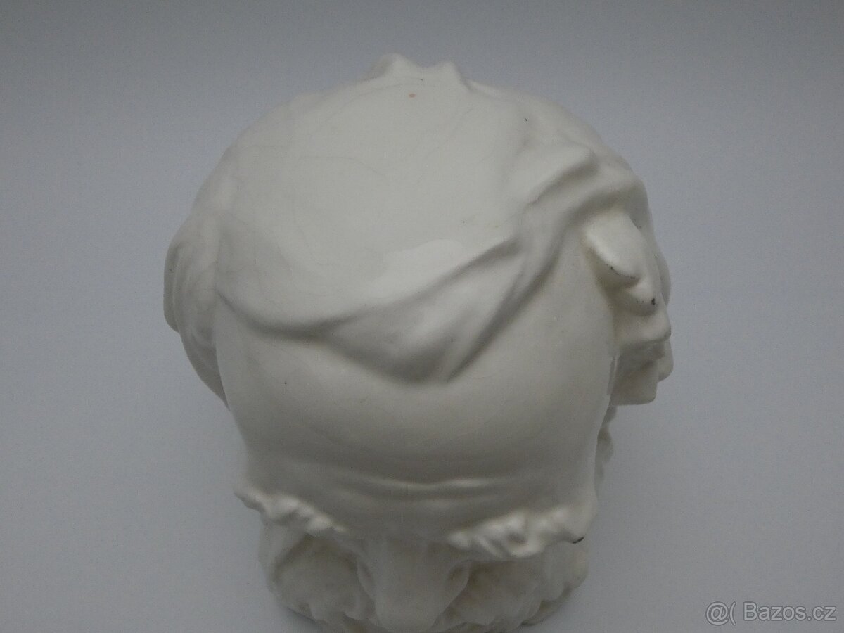 Starožitná socha – busta Jaroslav Vrchlický – Graniton - 7