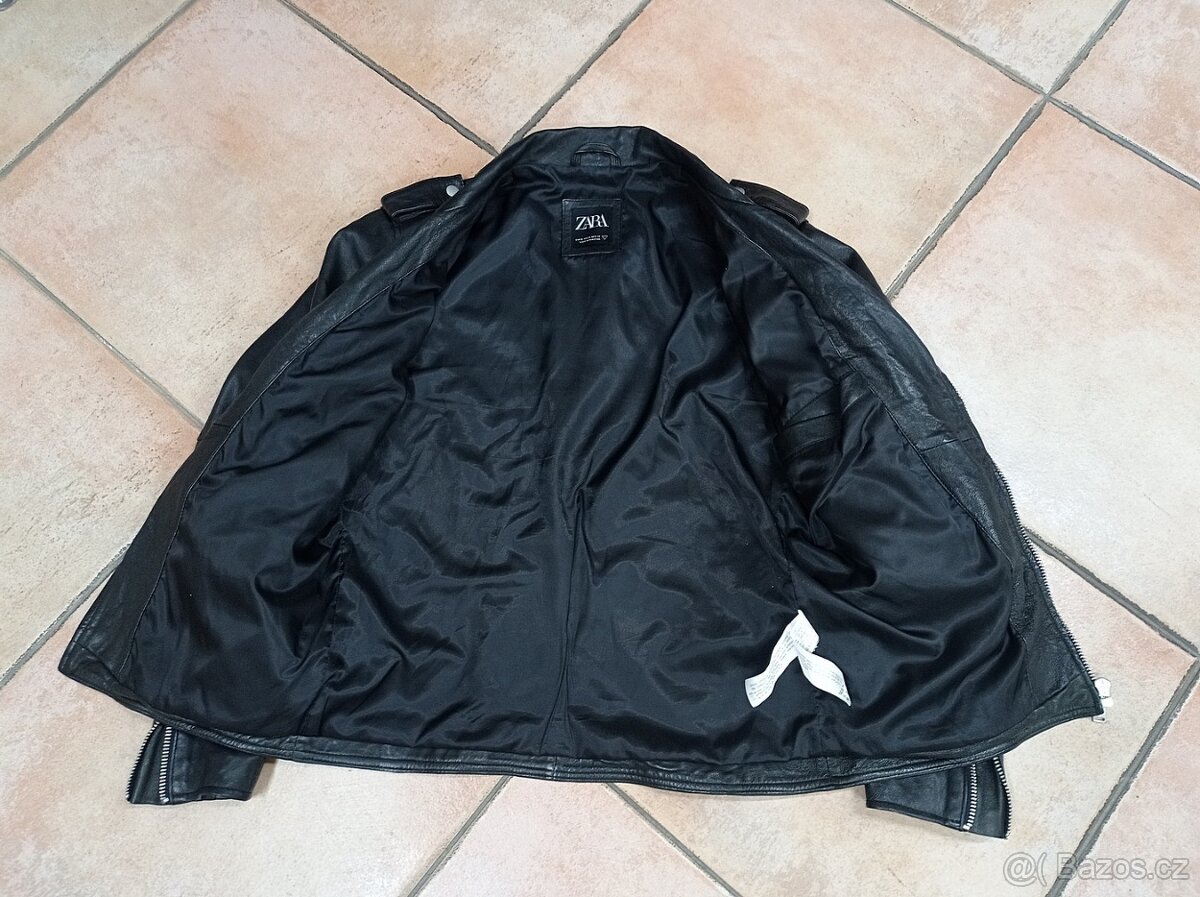 Kožený křivák Zara - M - jako nový - 7