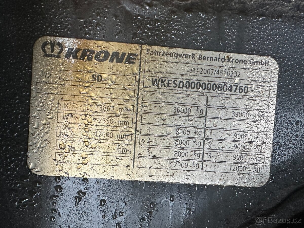 Krone SD SKŘÍŇ ,LOWDECK, ZVEDACÍ NÁP - 7