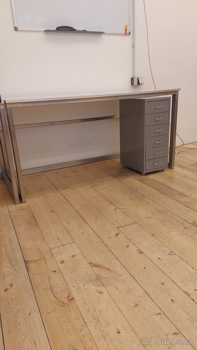 Pracovní stůl bílý a šuplík - 7