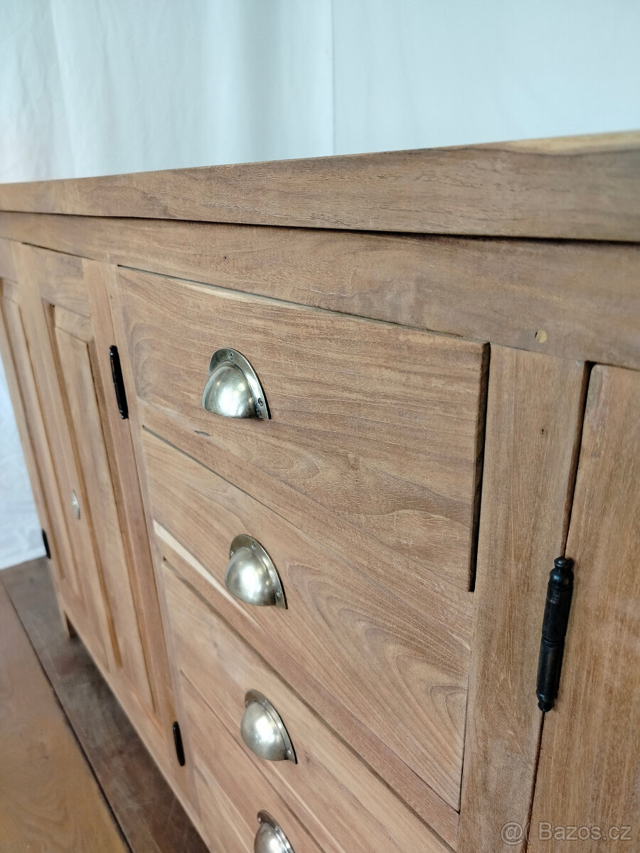 Velká masivní komoda TEAK - 7