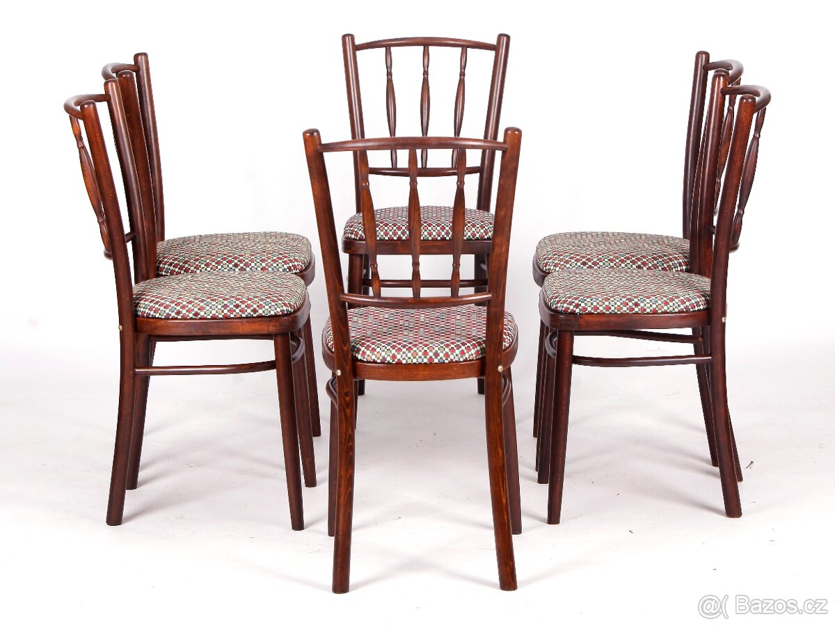 Jídelní židle TATRA , nové čalounění, 6 kusů. - 7