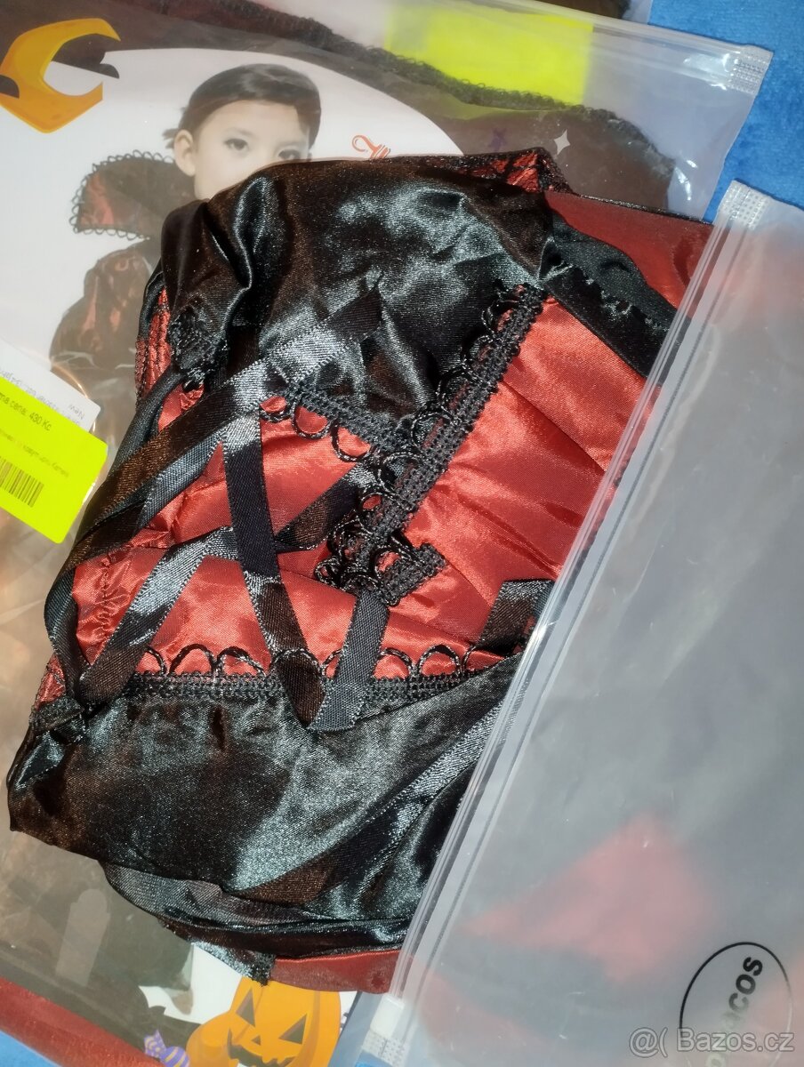 NOVÝ Halloween kostým dívčí upírské šaty - 7