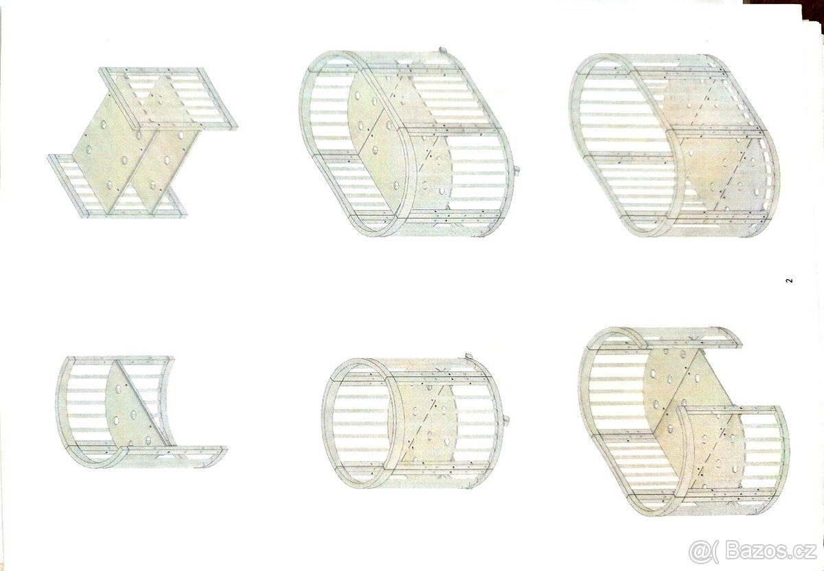 Dětská postýlka Waldin 7v1 oválná - 7