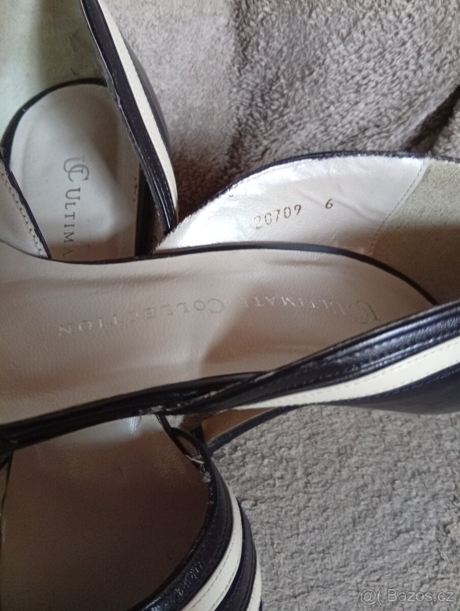 kožené lodičky vel.39/6 - 7