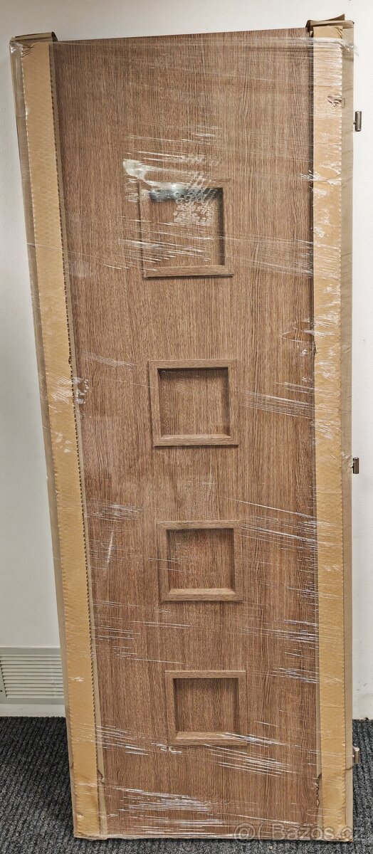 Interiérové dveře 2ks MASONITE 70/ plné s čtvercovým vzorem - 7