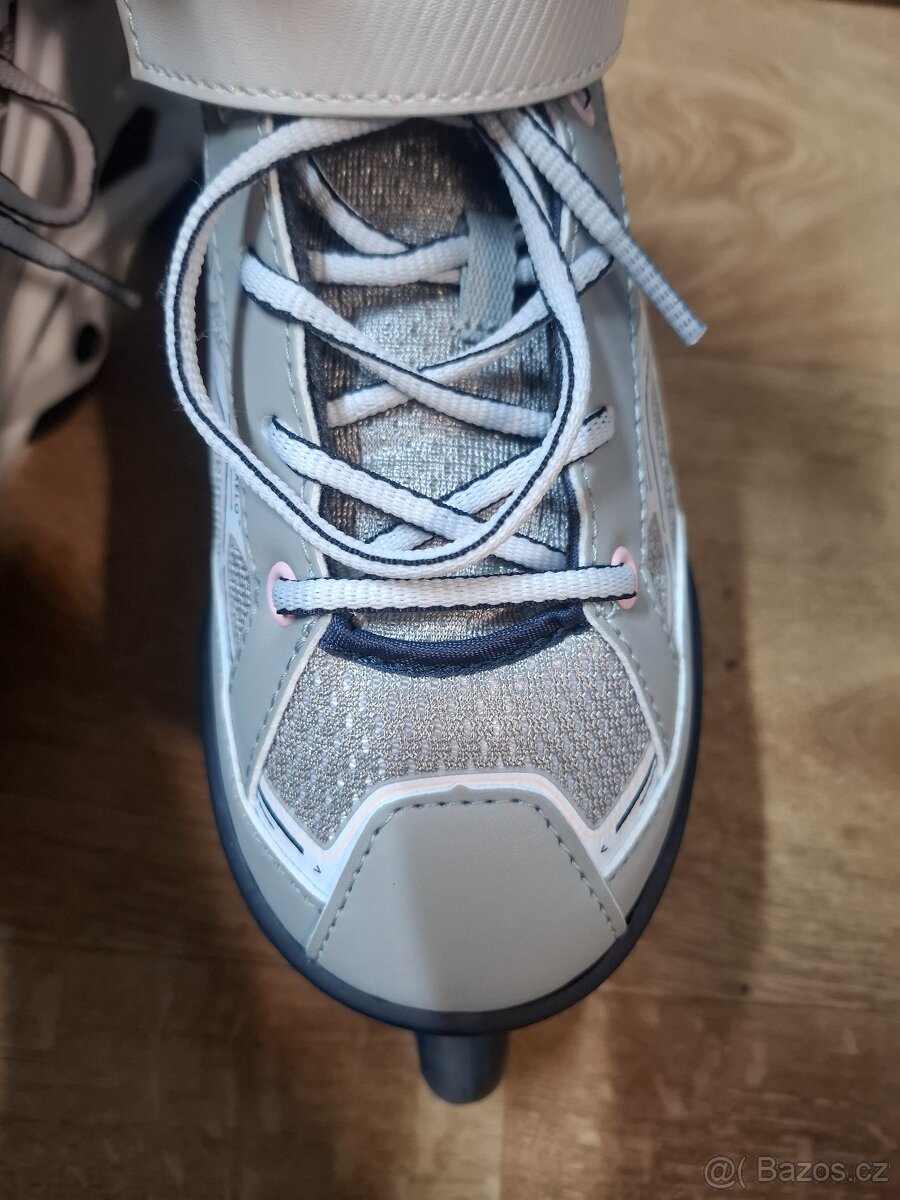 Nové - Oxelo Dětské kolečkové brusle Fit 3 šedé 32/35 - 7