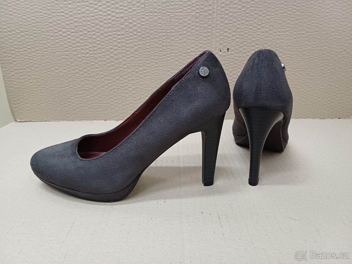 Tmavě šedé semišové lodičky vel.38 - 7