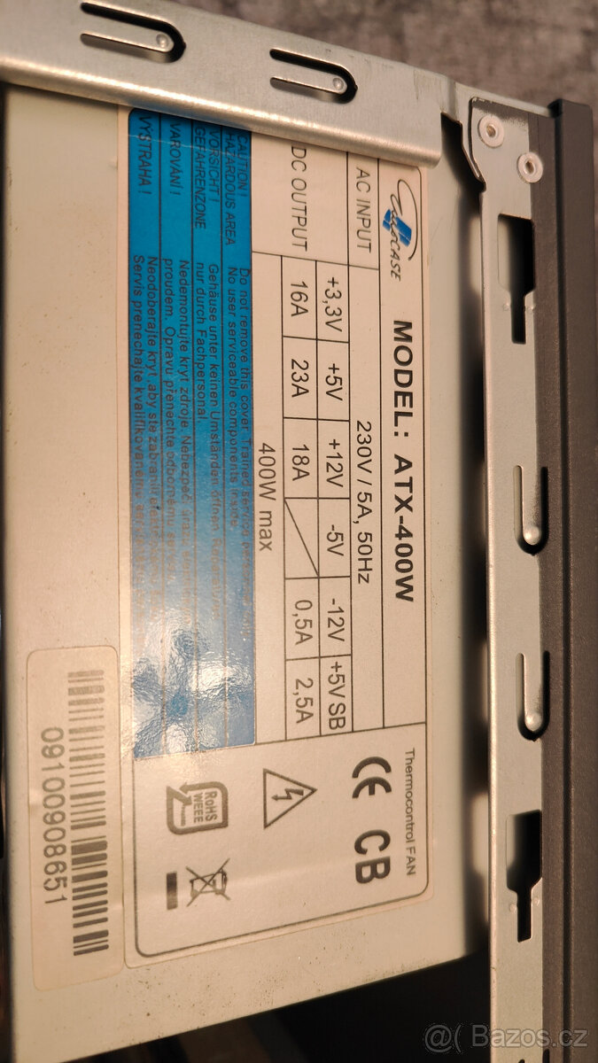 Počítačová skříň Lenovo + zdroj Eurocase 400W - 7