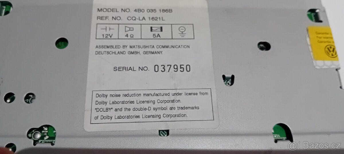 Autorádio Audi Concert Matsushita - 7