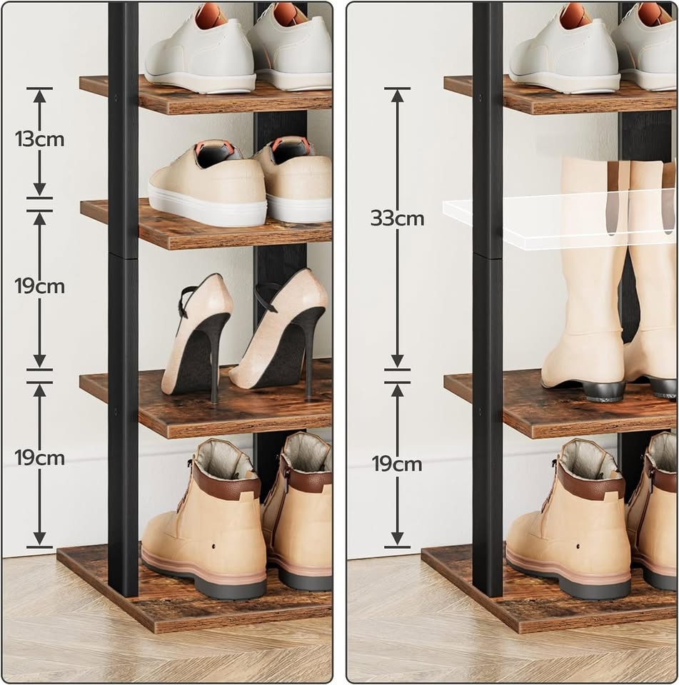8-patrový industriální nebo bílý botník - 7