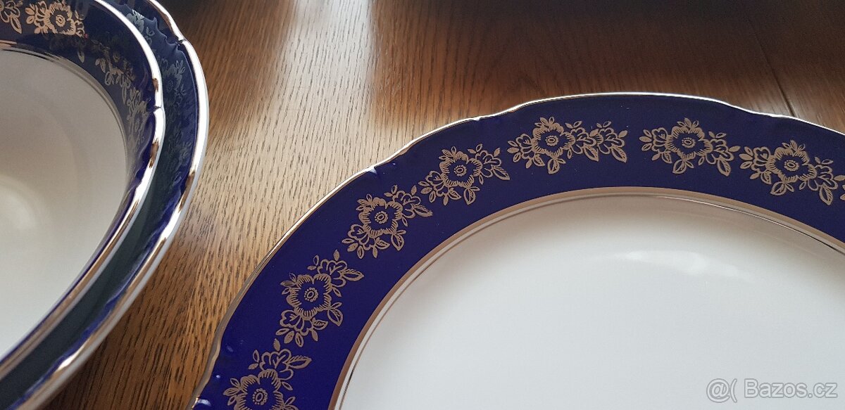 Jídelní servis s modrým lemem Constance Thun - 7